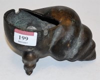 Lot 199 - A Chinese bronze brush washer in the form of a...