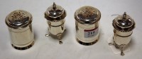 Lot 215 - A pair of Edwardian silver pedestal...