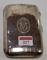 Lot 217 - An Edwardian silver pocket cigarette case...