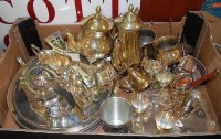 Lot 248 - A box of miscellaneous metal wares to include...