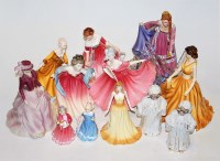Lot 39 - A collection of eight Royal Doulton figurines,...