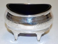Lot 279 - A George IV silver open salt, of oval form,...
