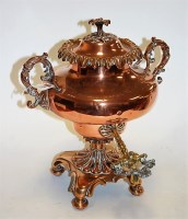Lot 134 - A 19th century copper samovar