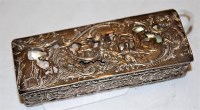 Lot 292 - A late 19th century silver pocket snuff box,...