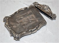 Lot 297 - A circa 1900 continental white metal vesta of...