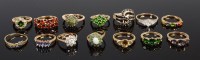 Lot 316 - Fourteen various modern 9ct gold and...