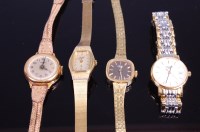 Lot 329 - A Longines ladies steel cased quartz...