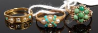 Lot 364 - An early 20th century 18ct gold, rose cut...