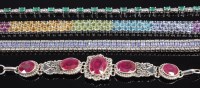 Lot 419 - Four various modern silver and paste set...