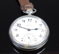 Lot 429 - A Rolex steel cased gents open faced pocket...
