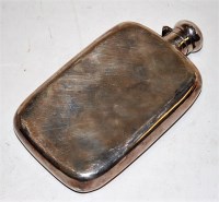 Lot 221 - A late Victorian silver hip flask of plain...