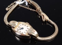 Lot 435 - A ladies Tudor 9ct gold cased bracelet watch...