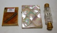 Lot 486 - A Victorian mother of pearl calling card case...