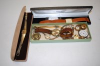 Lot 494 - A late Victorian silver cased fob watch having...
