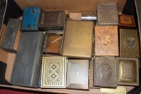 Lot 256 - A box of assorted table cigarette boxes to...