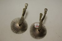 Lot 529 - A pair of reproduction steel spurs, stamped Chile