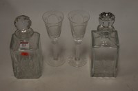 Lot 535 - A pair of Webb Corbett cut crystal Elizabeth...
