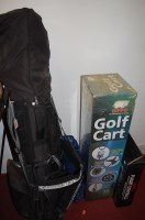 Lot 538 - A collection of golf clubs with bag and...