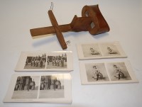 Lot 541 - A hand held stereo-viewer and three sets of...