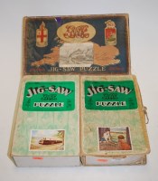 Lot 546 - Three boxed jigsaw puzzles, each railway related