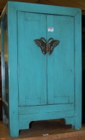 Lot 1309 - A contemporary Chinese blue painted double...