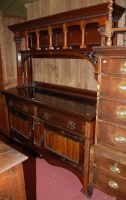 Lot 1316 - A good quality Art Nouveau walnut mirrorback...