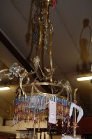 Lot 1265 - An early 20th century French brass five light...