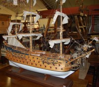 Lot 1267 - A large scale model of an 18th century three...