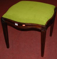 Lot 1273 - A 19th century rosewood upholstered top...