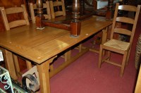 Lot 1277 - A good quality contemporary joined light oak...