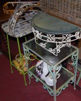 Lot 1279 - A collection of various painted wrought metal...