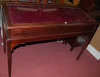 Lot 1288 - A mahogany bevelled, glazed and hinged...