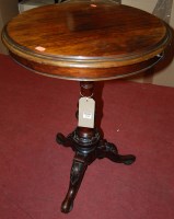 Lot 1298 - An early Victorian rosewood circular fixed-top...