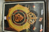 Lot 515 - A framed and glazed military embroidery...