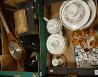 Lot 528 - Two boxes of mixed effects to include a pair...