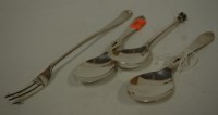 Lot 418 - A pair of modern silver breakfast spoons by...