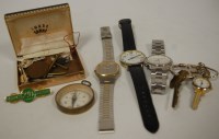 Lot 421 - A gents Seiko quartz chronograph wristwatch,...