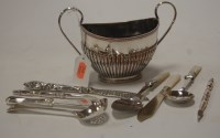 Lot 206 - An early 20th century silver plated twin...