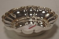 Lot 207 - A modern silver table bowl, of lobed circular...