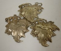 Lot 454 - A set of three silver plated decanter labels,...