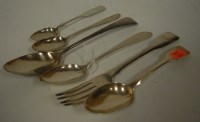 Lot 456 - A late 18th century silver dessert spoon, by...