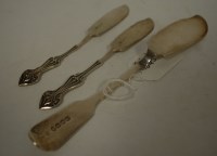 Lot 458 - A Victorian silver fish knife, Edinburgh 1943;...