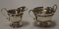 Lot 208 - A George V silver twin handled sugar bowl with...