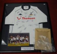 Lot 474 - A signed Tottenham Hotspur football shirt from...