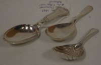 Lot 260 - A Victorian silver caddy spoon, the stem...
