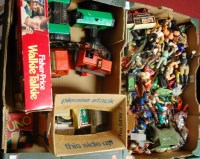Lot 564 - Two boxes of mixed toys to include Wrestling...
