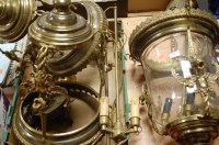 Lot 566 - A large Dutch style ceiling pendant having...