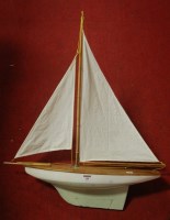 Lot 588 - A mid 20th century wooden pond yacht