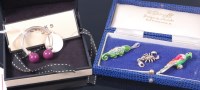 Lot 371 - A boxed Links of London silver keyring;...