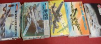 Lot 626 - Five part-built plastic kits, to include;...